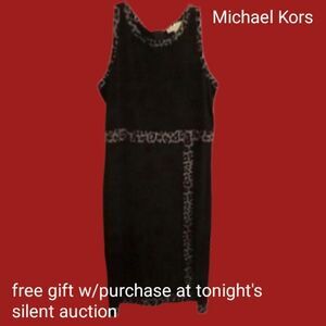 Michael Kors XL Sleeveless Black with Black and White Accents